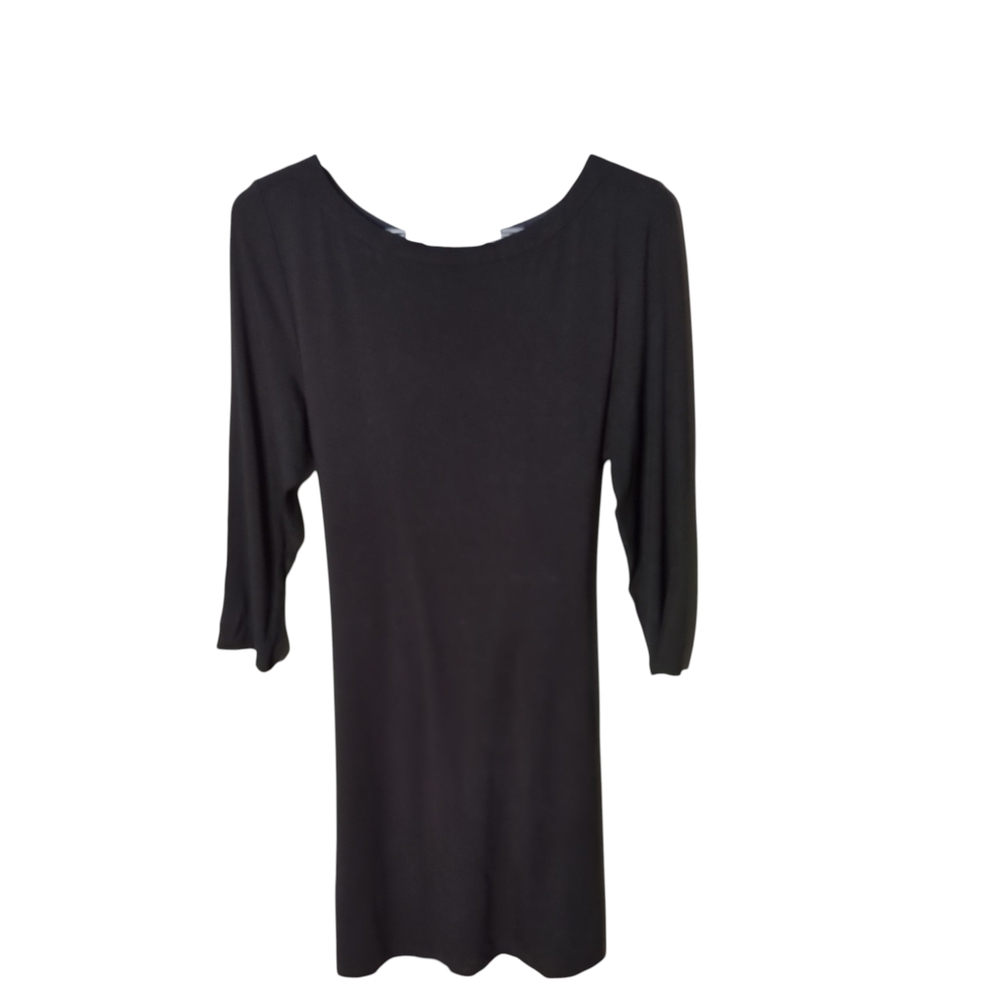 Boden Black Sylvia Marion Tie Jersey Tunic 3/4 Sleeves Dress Size 12P